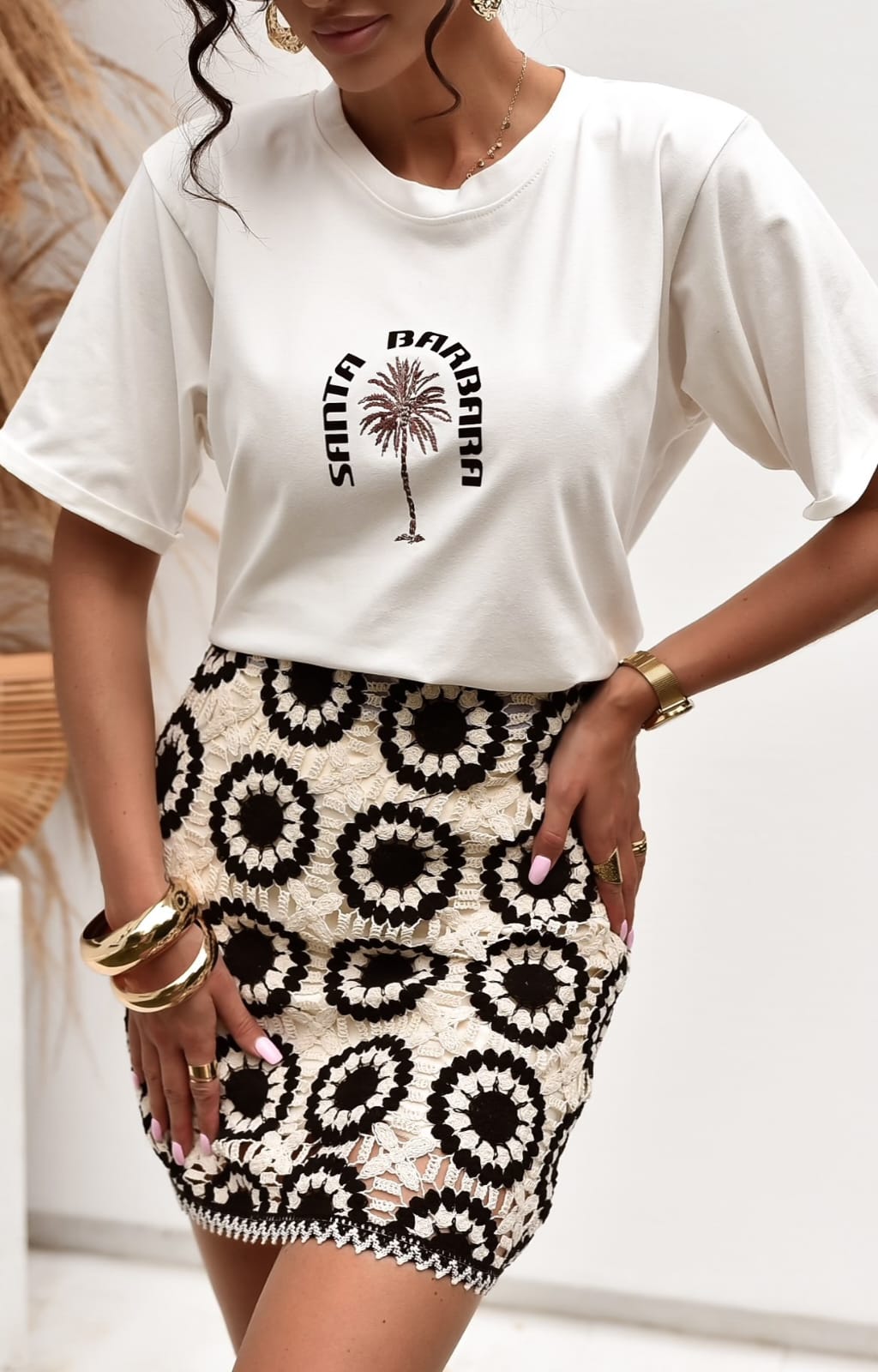 Spódnica PRIME beżowy|czarny