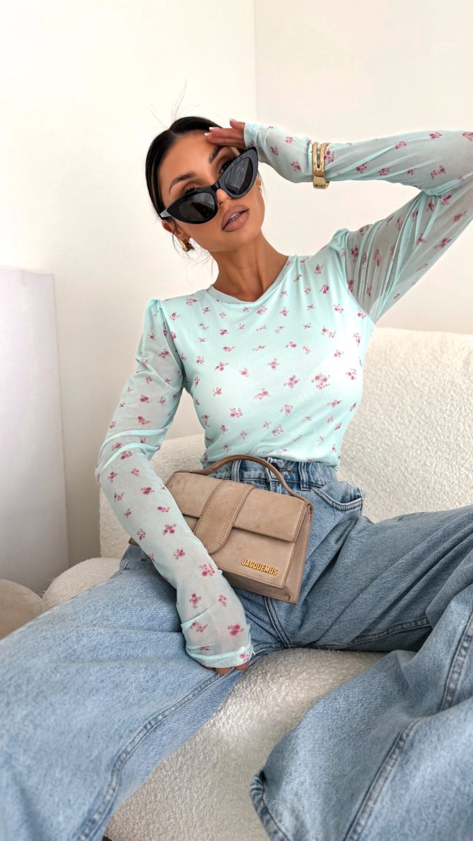 Bluzka z siateczki MIA w drobne kwiatuszki