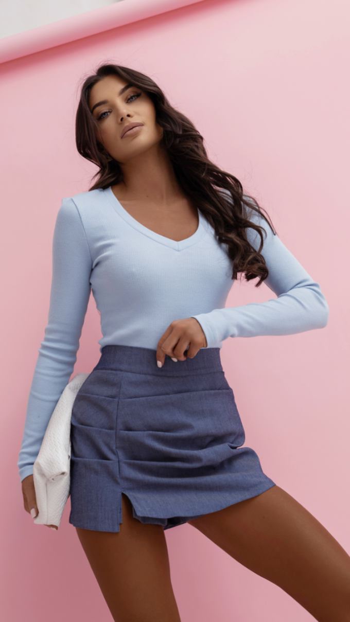 Bluzka ZURI błękitna