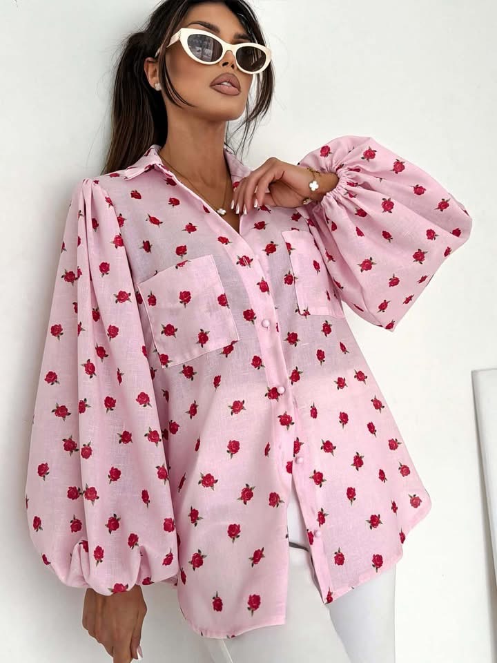 Koszula MEMPHIS roses różowa