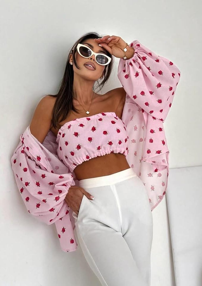 Top opaska MOKO roses różowy