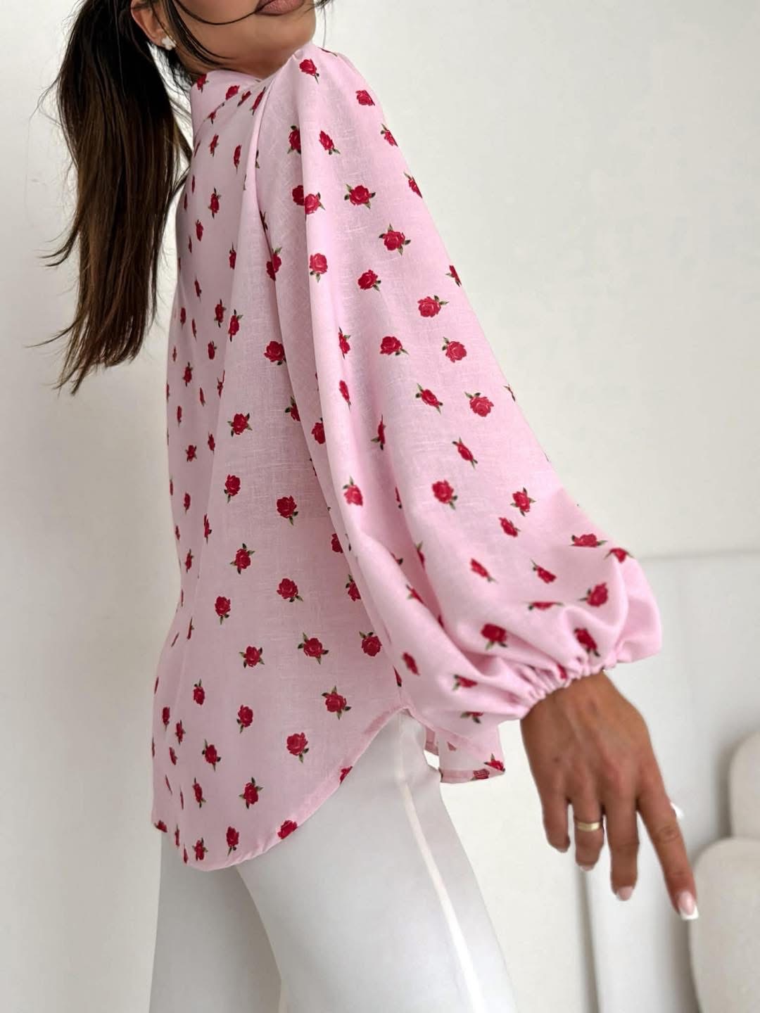 Koszula MEMPHIS roses różowa