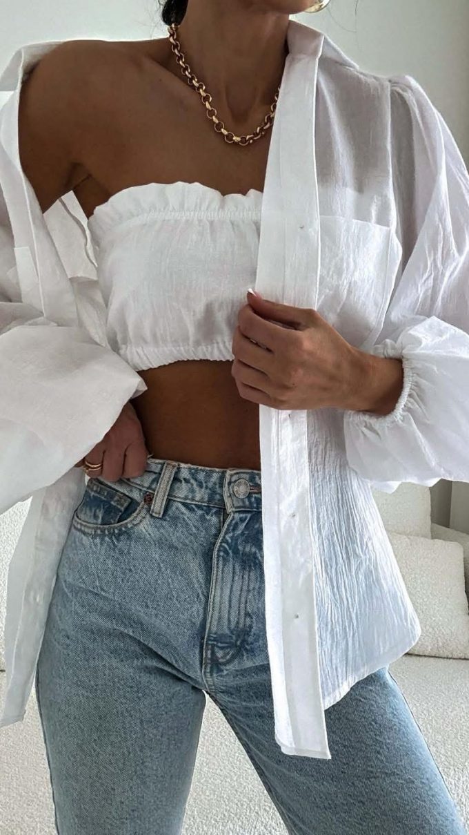 Top opaska MOKO biały