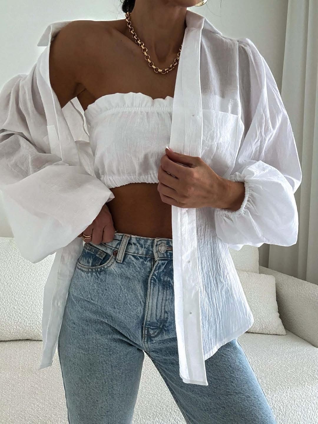 Top opaska MOKO biały