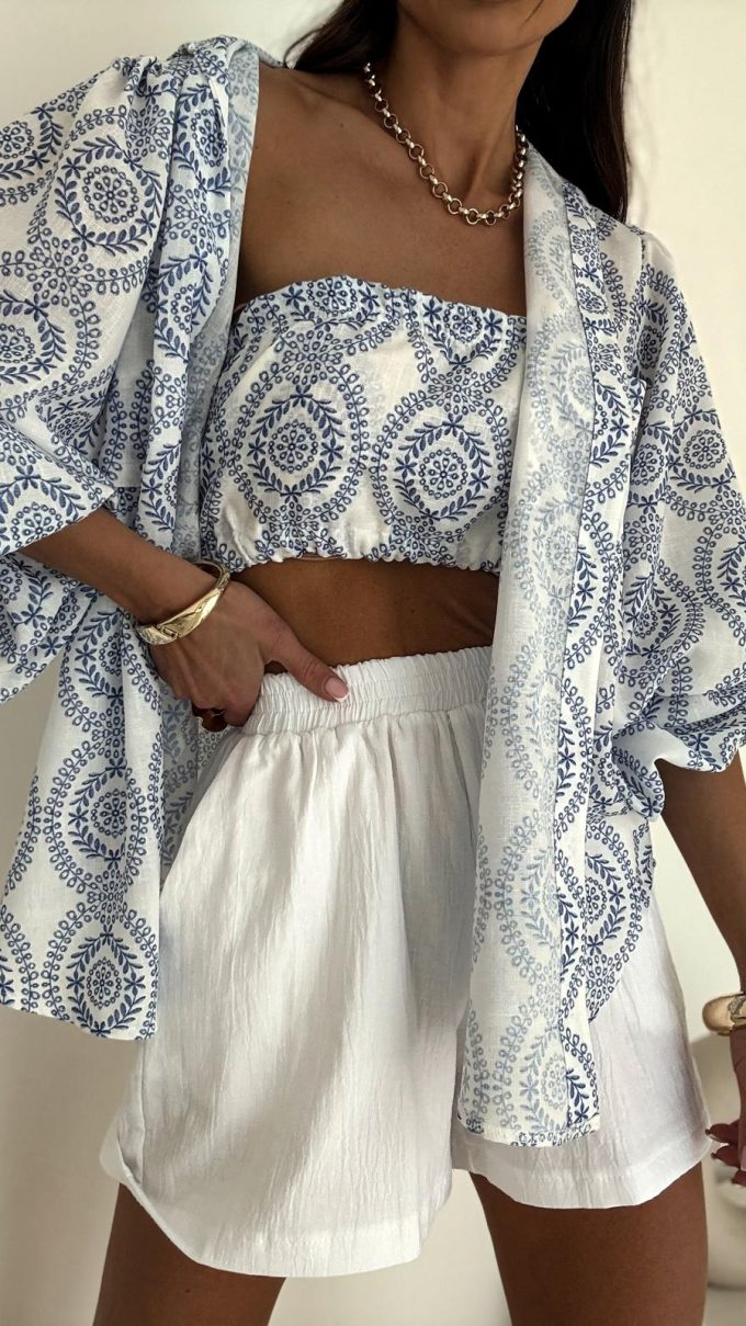 Top opaska MOKO boho biały