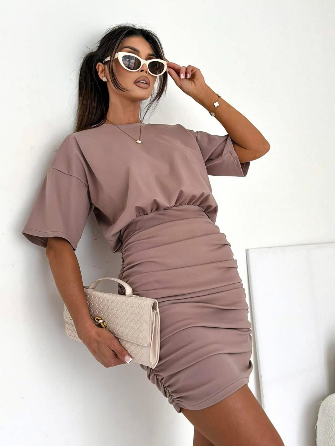 Sukienka ZUZA brudny róż