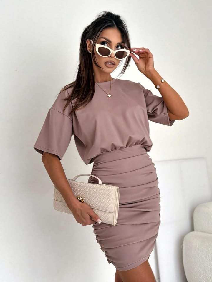 Sukienka ZUZA brudny róż