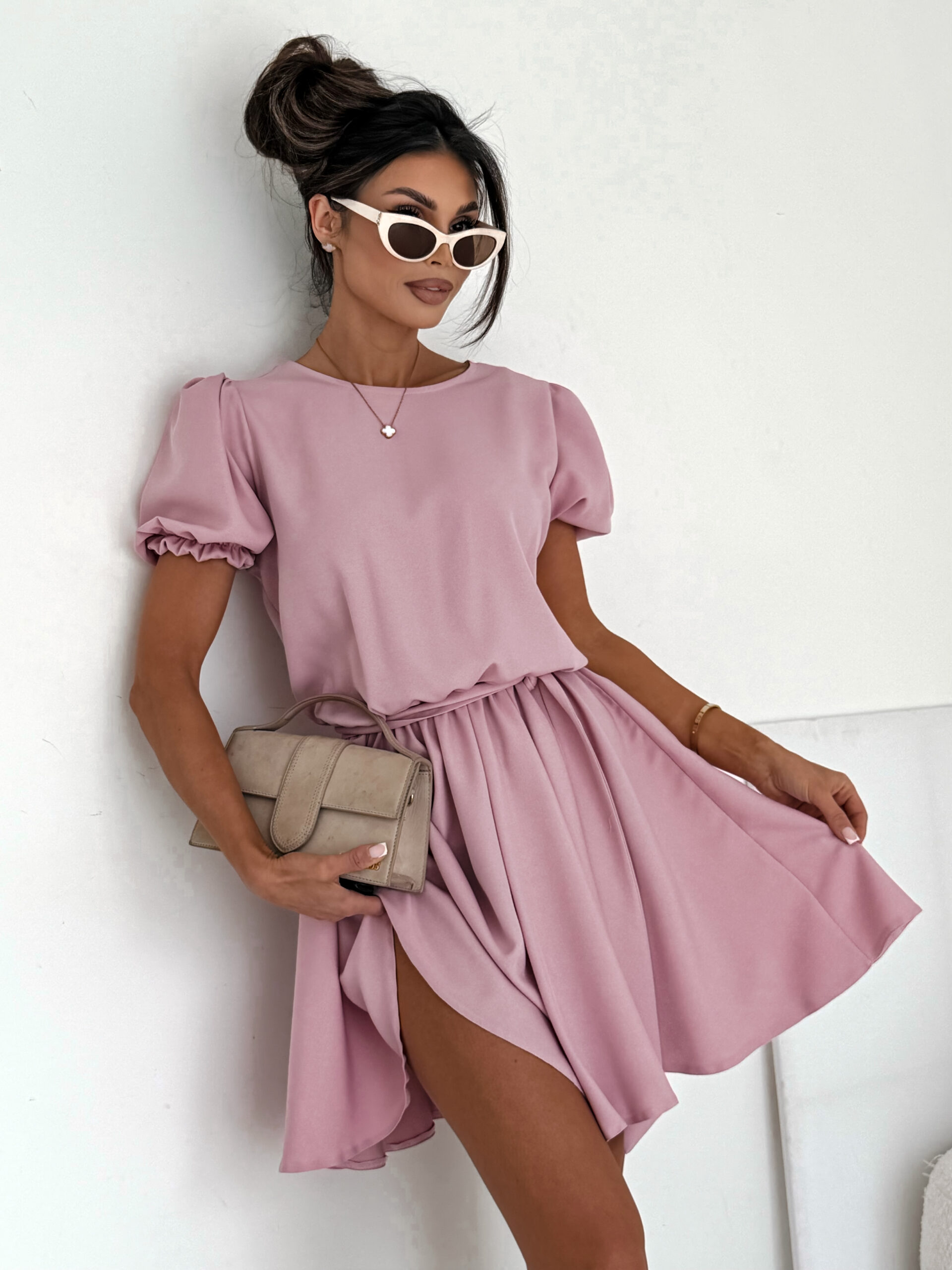 Sukienka SANTORINI pudrowy róż