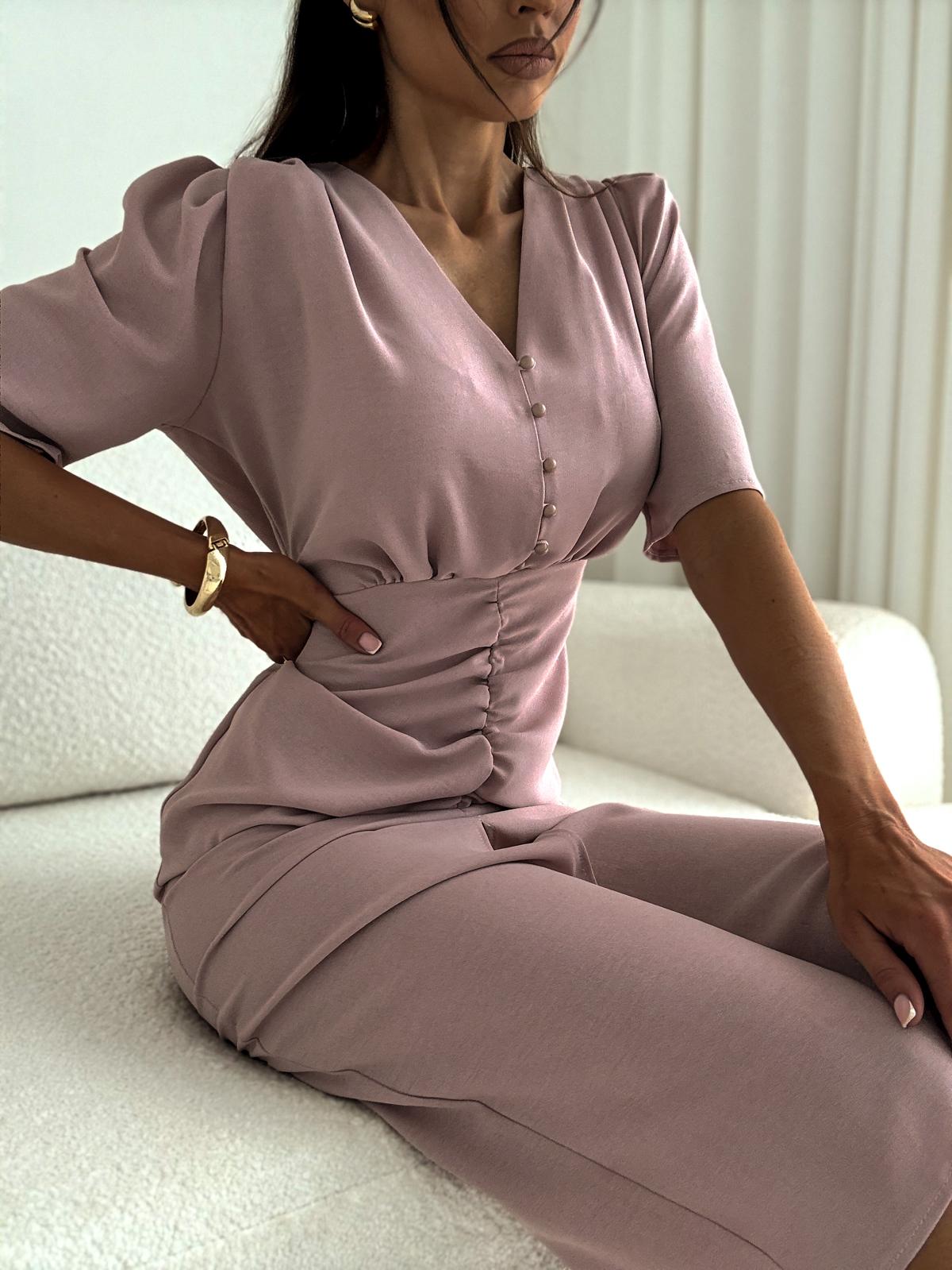 Sukienka PANAMA brudny róż