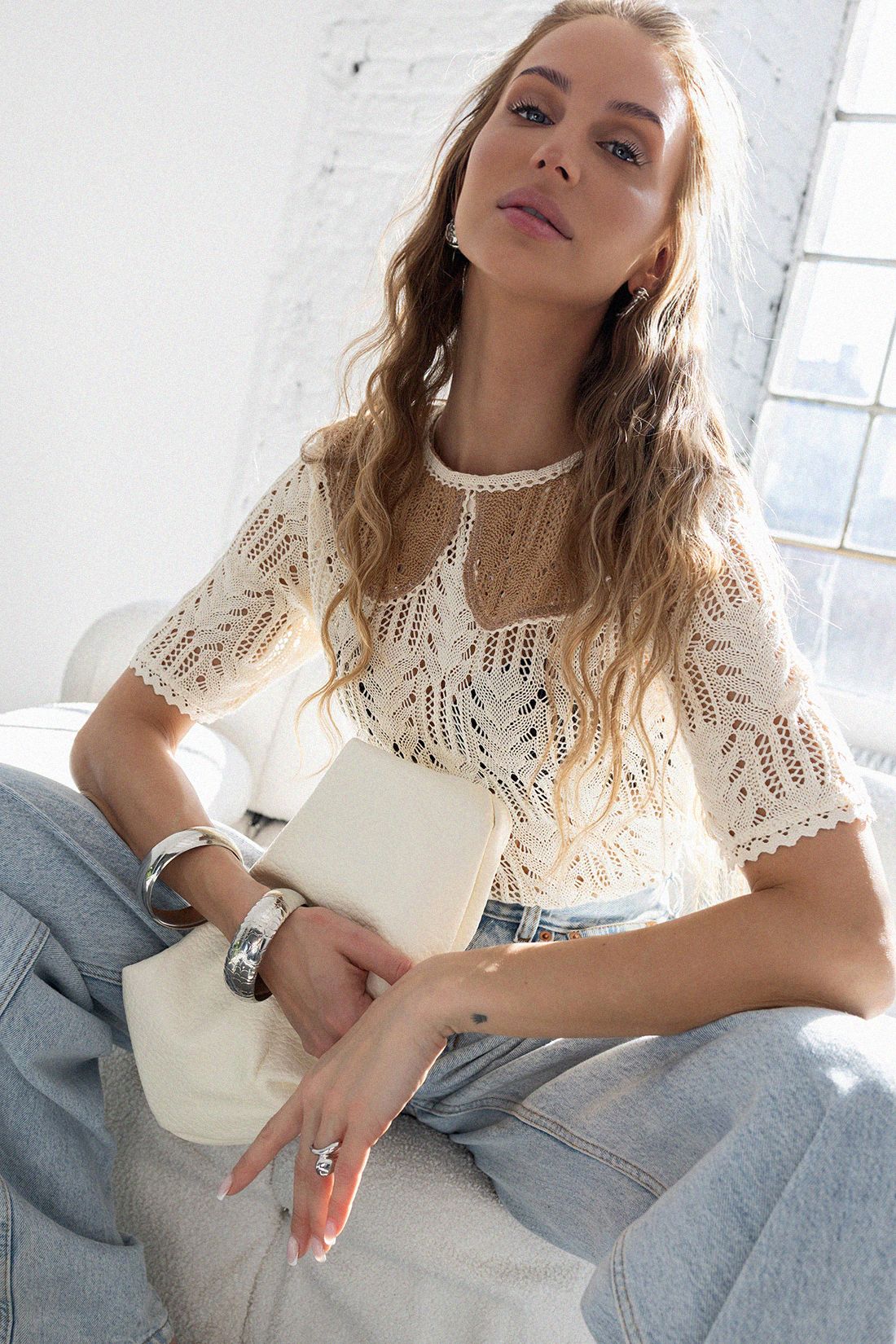 Bluzka PENELOPE śmietankowa