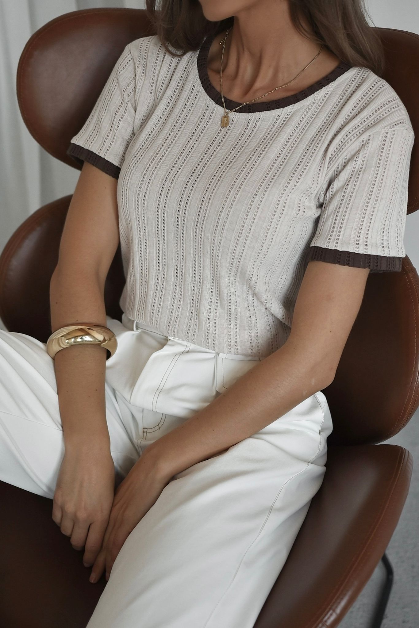 T-shirt AZURRA beżowy