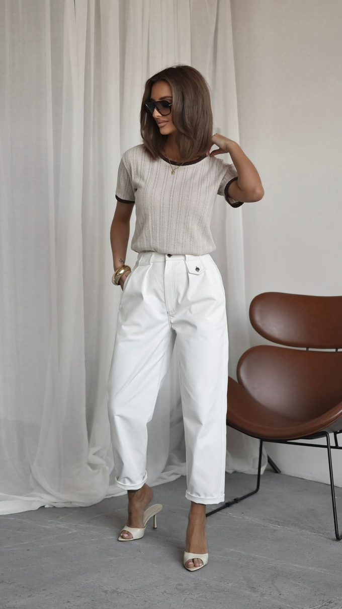 T-shirt AZURRA beżowy