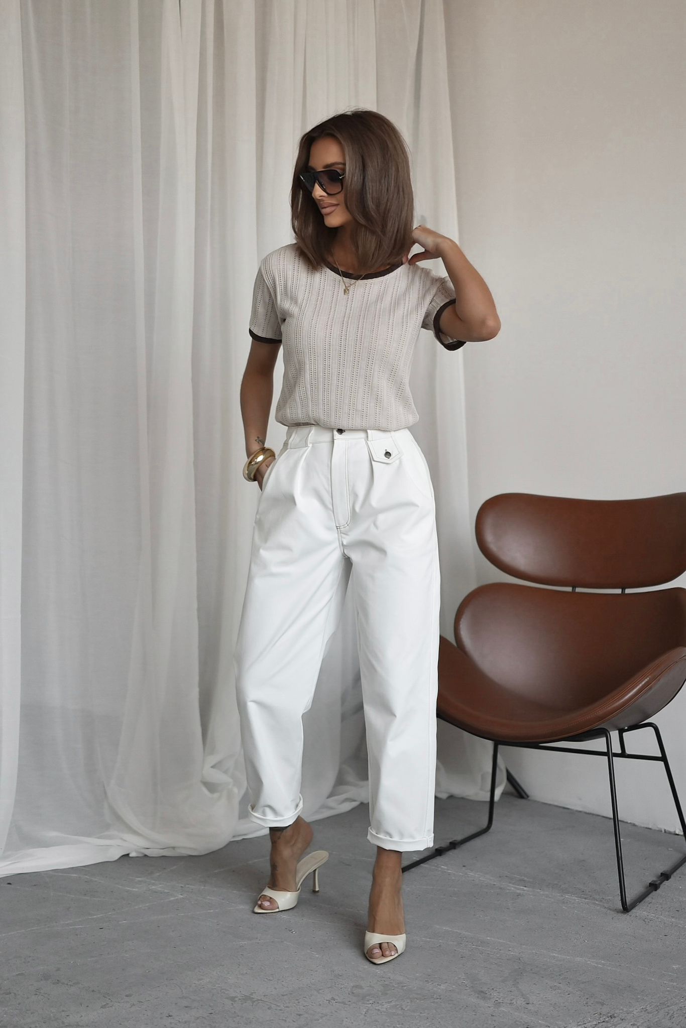 T-shirt AZURRA beżowy