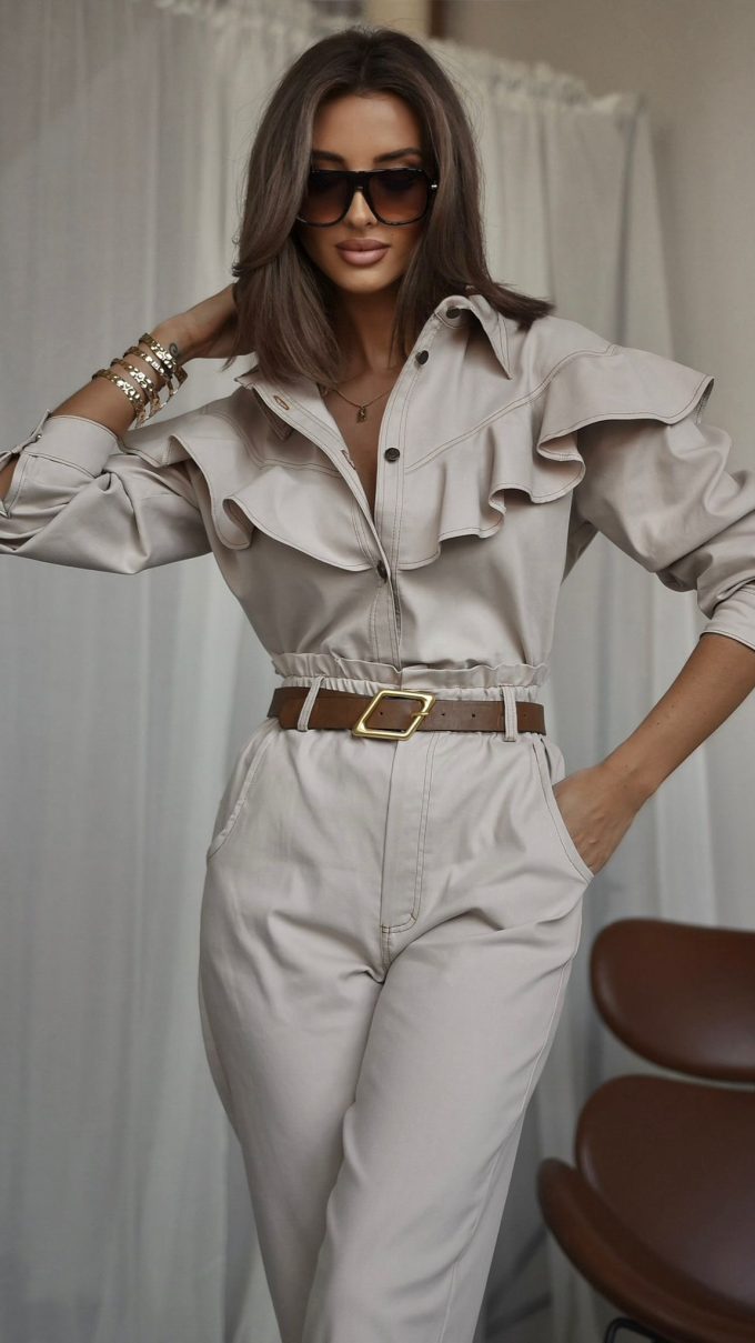 Katana jeansowa FRESIA beżowa