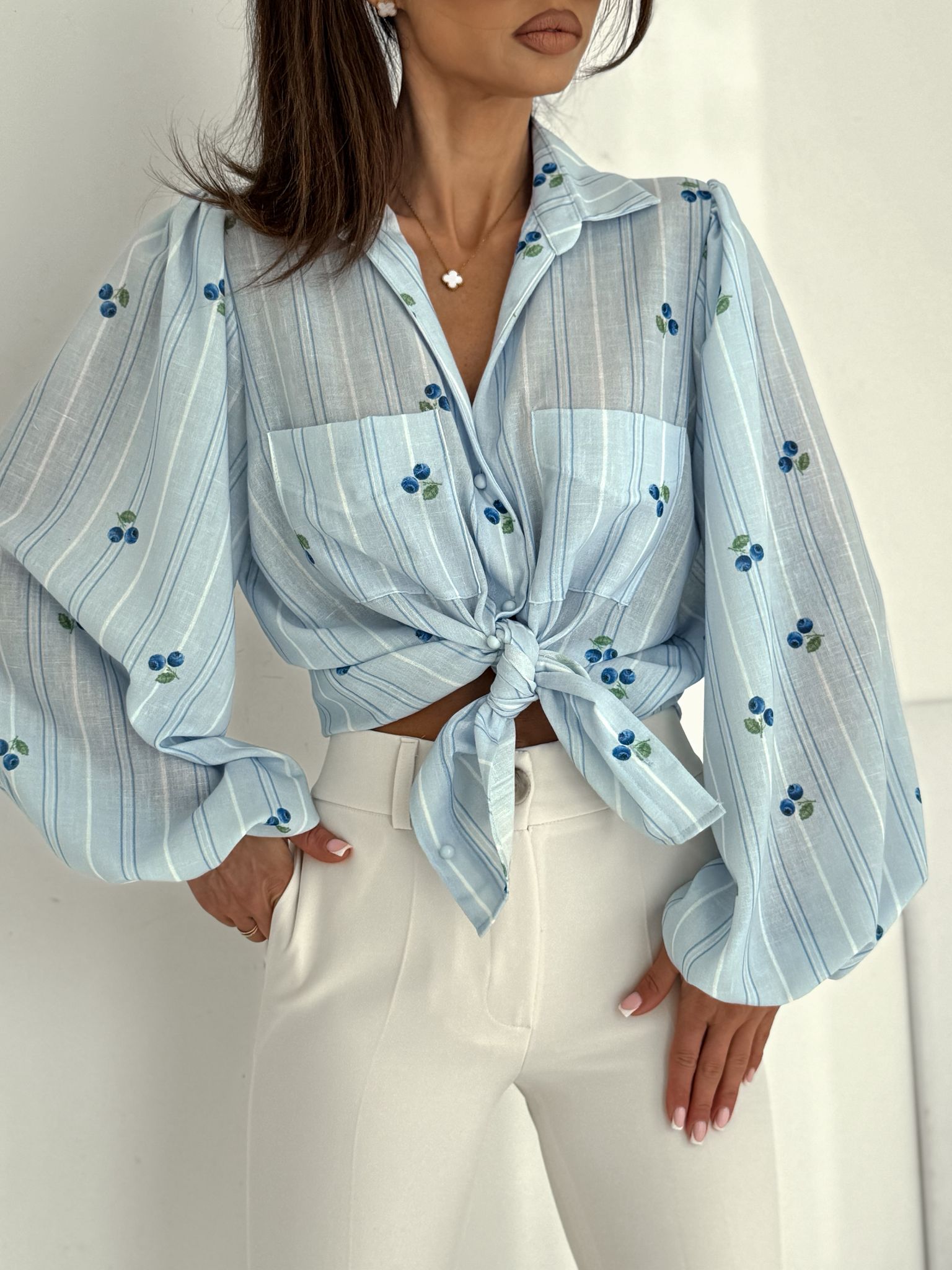 Koszula MEMPHIS bilberry błękit