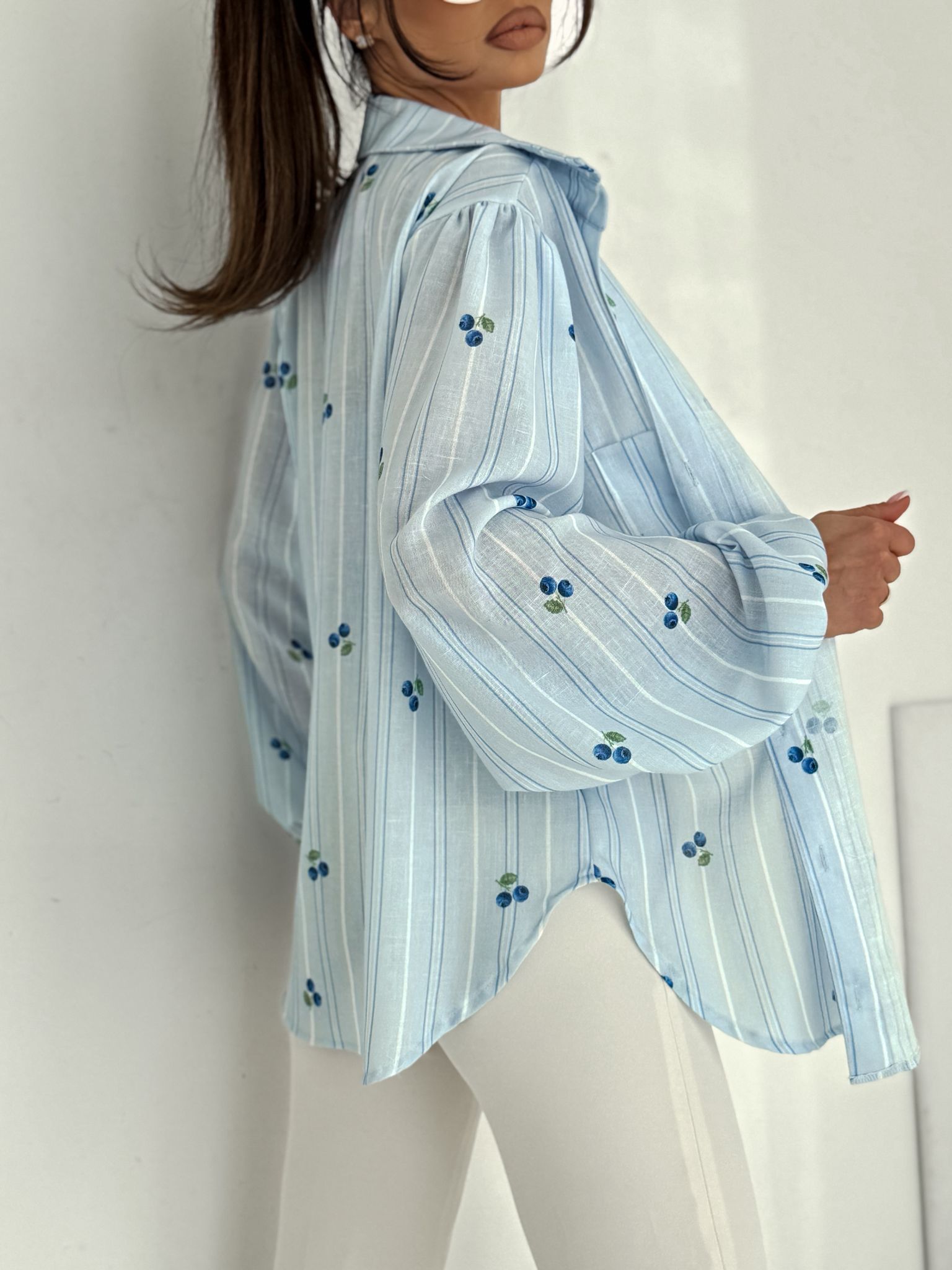 Koszula MEMPHIS bilberry błękit