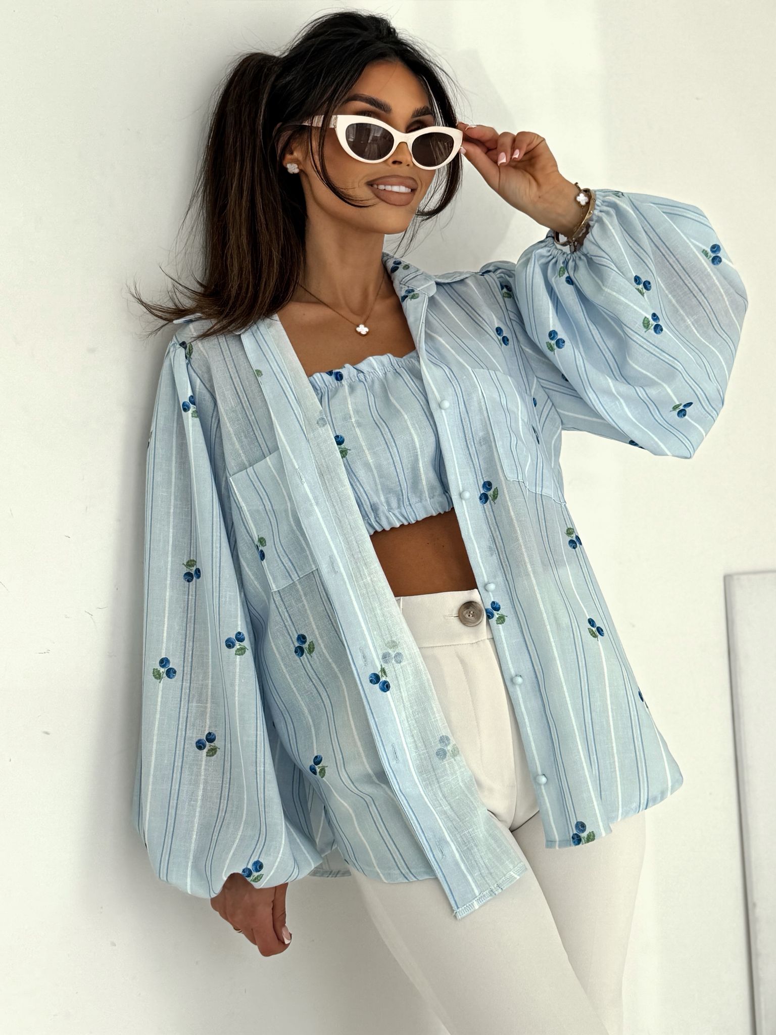 Top opaska MOKO bilberry błękit