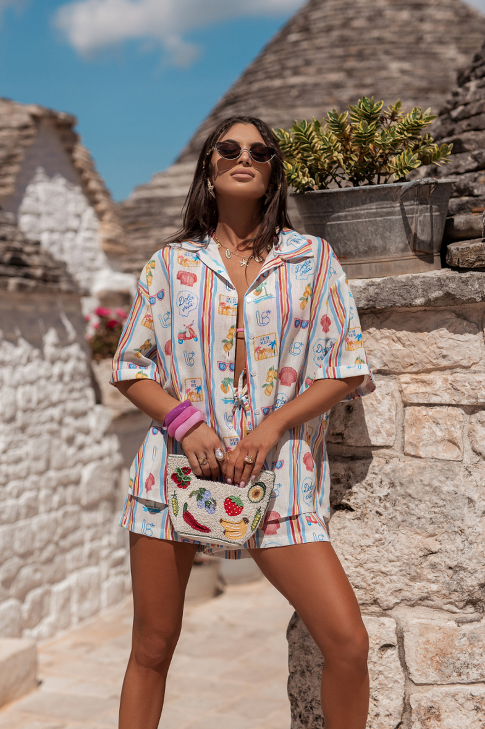 Komplet lniany CALVI dolce ecru
