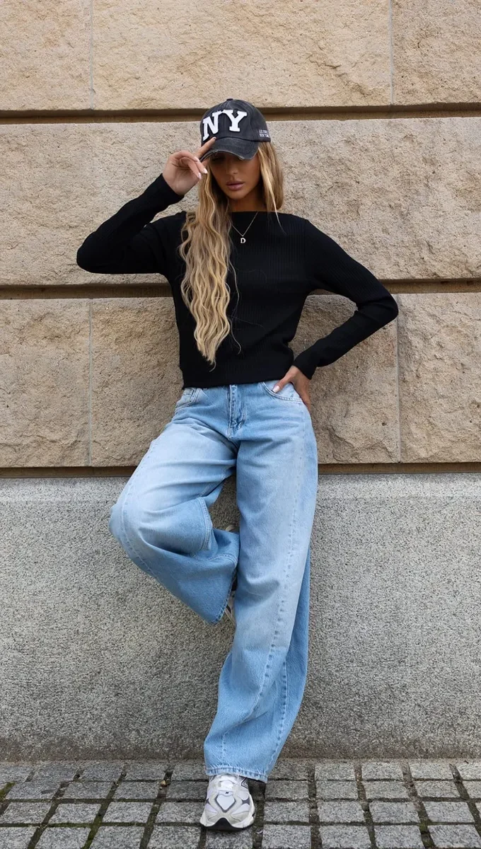 Bluzka longsleeve BEA czarna