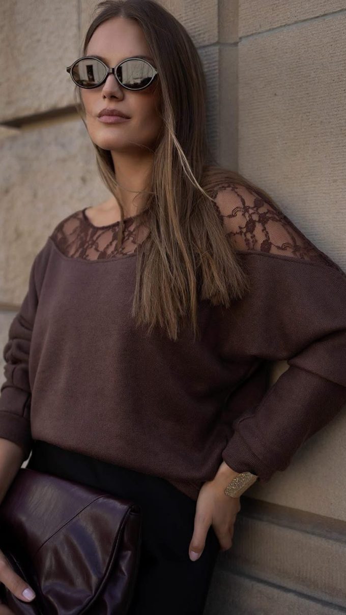 Sweter ZAFIRA brązowy